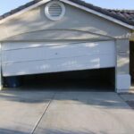 broken garage door track